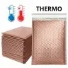 Plic Cu Bule Termoizolant Din Polietilena Poly Bubble, Dimensiuni 240 x 350 mm, Clapeta 50 mm, Culoare Rose Gold-Plicuri Izol...