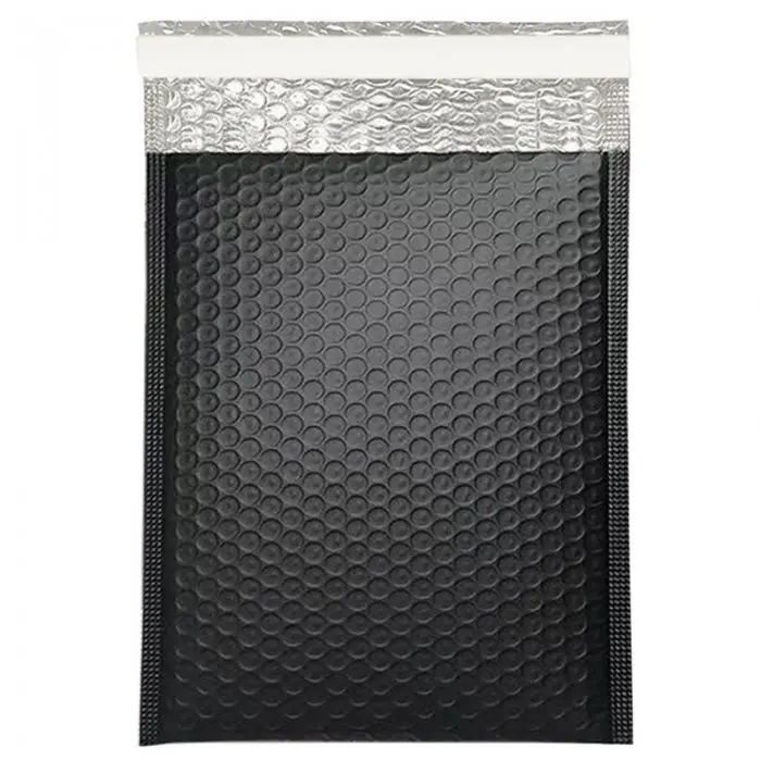 Poly Bubble Polyethylene Bubble Mailer, Dimensions 170 x 225 mm, Flap 50 mm, Black