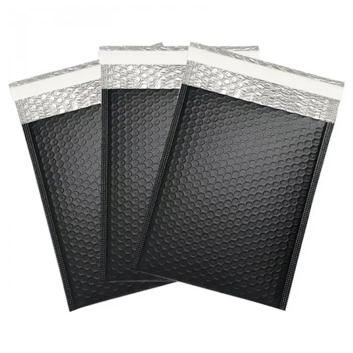 Poly Bubble Polyethylene Bubble Mailer, Dimensions 170 x 225 mm, Flap 50 mm, Black