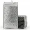Plic Curierat Termoizolant Cu Clapeta Adeziva Dimensiuni 240x350 mm, Material PET/PEE, Aluminizat, Clapeta 50 mm, Culoare Arg...