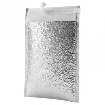 Plic Curierat Termoizolant Cu Clapeta Adeziva Dimensiuni 170x225 mm, Material PET/PEE, Aluminizat, Clapeta 50 mm, Culoare Argintiu