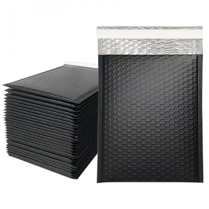 Poly Bubble Polyethylene Bubble Mailer, Dimensions 170 x 225 mm, Flap 50 mm, Black
