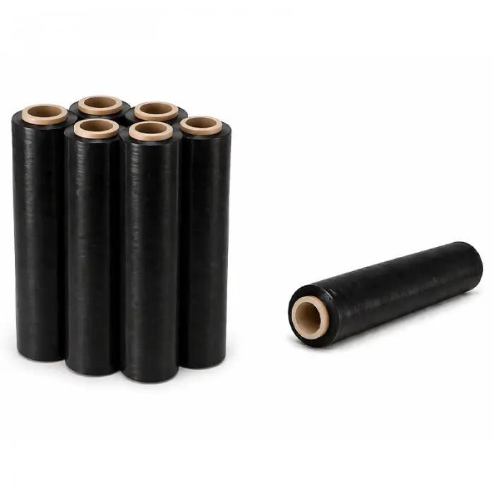 Folie Stretch Uz Manual Latime 250 mm, Grosime 23 my, Greutate 1.5 kg, Culoare Negru, Greutate Tub 0.15 kg, Buc / Pachet 12-F...