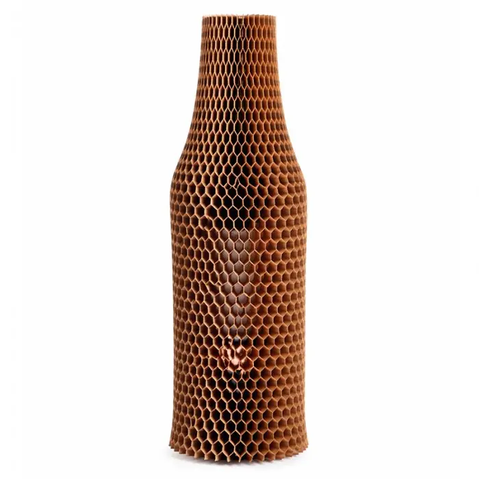 Protectie Pentru Sticle Din Hartie Honeycomb, 1x35 cm, Gramaj 50 g, Culoare Natur-Hartie Pentru Ambalare