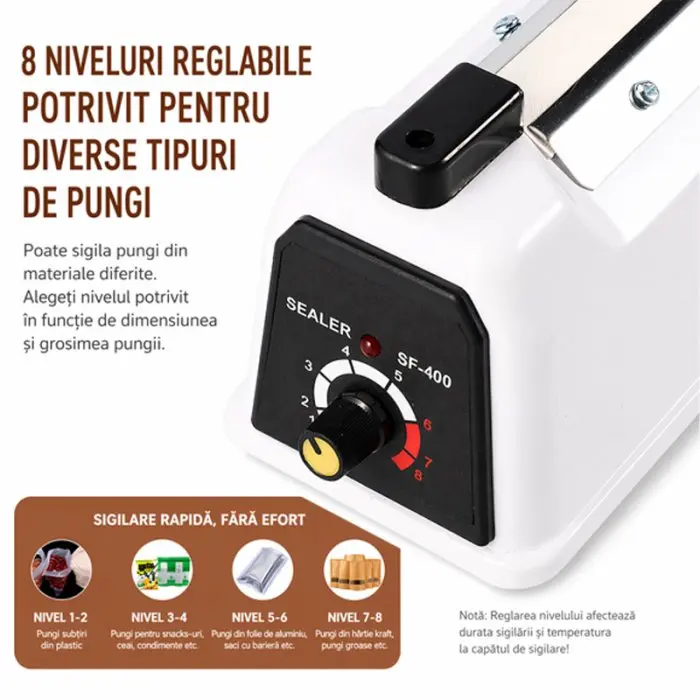 Aparat De Sigilat Pungi SF 200/400-Masini Si Consumabile Pentru Ambalat