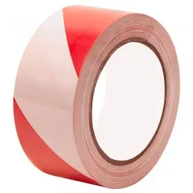 Banda De Avertizare Lungime 500 m, Latime 70 mm, Material LDPE, Culoare Rosu / Alb-Benzi Adezive Si Adezivi