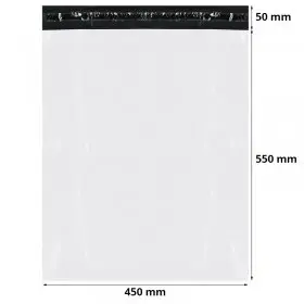 Pungi Curierat Standard FB07, 450 x 550 mm, Clapeta 50 mm, Culoare Alb / Negru