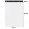 Standard Courier Bags 550 x 750 mm, 50 mm Flap, White / Black, Set of 50