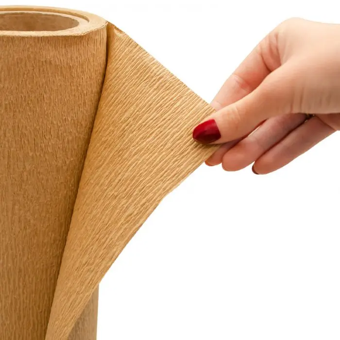 Hartie Creponata Kraft Pentru Ambalare 130 g/mp Lungime 8 m, Latime 100 mm, Densitate 130 g/mp, Material Hartie reciclata, Cu...