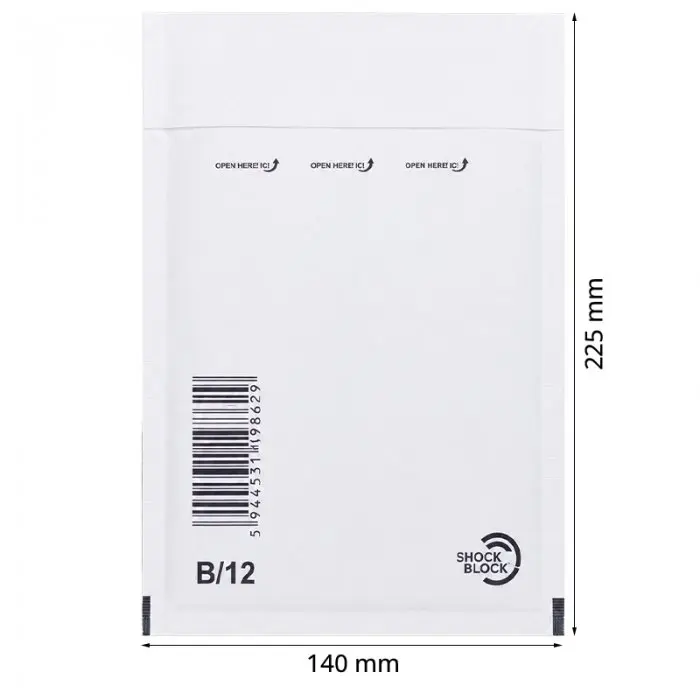 Plicuri Antisoc Din Hartie Dimensiune Interioara 120x215 mm, Dimensiune Exterioara 140 x 225 mm, Culoare Alb, Tip B12, Buc / ...