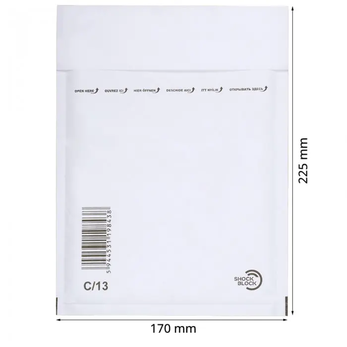 Plicuri Antisoc Din Hartie Dimensiune Interioara 150x215 mm, Dimensiune Exterioara 170 x 225 mm, Culoare Alb, Tip C13, Buc / ...