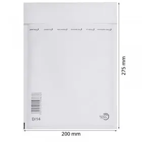 Plicuri Antisoc Din Hartie Dimensiune Interioara 180x265 mm, Dimensiune Exterioara 200 x 275 mm, Culoare Alb, Tip D14, Buc / ...