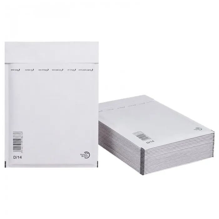 Plicuri Antisoc Din Hartie Dimensiune Interioara 180x265 mm, Dimensiune Exterioara 200 x 275 mm, Culoare Alb, Tip D14, Buc / ...