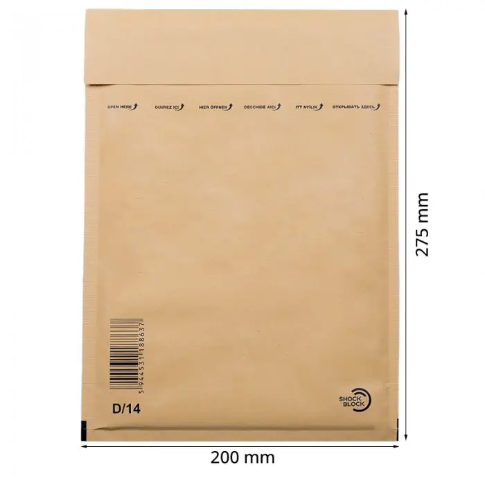 Plicuri Antisoc Din Hartie Dimensiune Interioara 180x265 mm, Dimensiune Exterioara 200 x 275 mm, Culoare Natur, Tip D14, Buc ...
