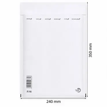 Plicuri Antisoc Din Hartie Dimensiune Interioara 220x340 mm, Dimensiune Exterioara 240 x 350 mm, Culoare Alb, Tip F16, Buc / Pachet 100