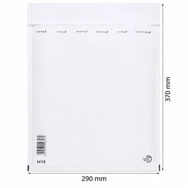 Plicuri Antisoc Din Hartie Dimensiune Interioara 270x360 mm, Dimensiune Exterioara 290 x 370 mm, Culoare Alb, Tip H18, Buc / Pachet 100