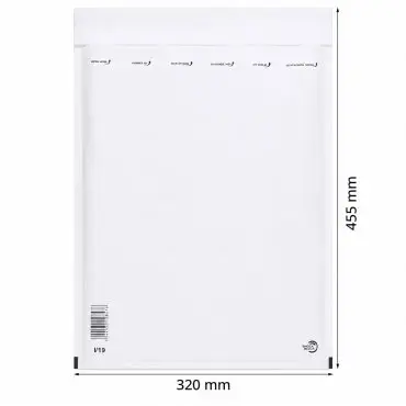 Plicuri Antisoc Din Hartie Dimensiune Interioara 300x445 mm, Dimensiune Exterioara 320 x 455 mm, Culoare Alb, Tip I19, Buc / Pachet 50