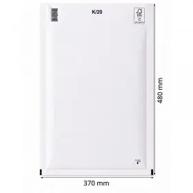 Plicuri Antisoc Din Hartie Dimensiune Interioara 350x470 mm, Dimensiune Exterioara 370 x 480 mm, Culoare Alb, Tip K20, Buc / ...