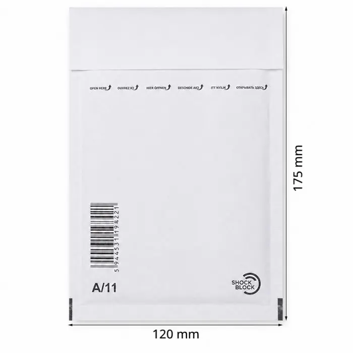 Plicuri Antisoc Din Hartie Dimensiune Interioara 100x165 mm, Dimensiune Exterioara 120 x 175 mm, Culoare Alb, Tip A11, Buc / ...