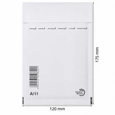 Plicuri Antisoc Din Hartie Dimensiune Interioara 100x165 mm, Dimensiune Exterioara 120 x 175 mm, Culoare Alb, Tip A11, Buc / Pachet 200