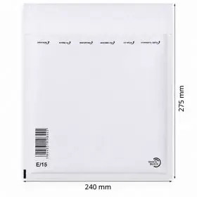 Plicuri Antisoc Din Hartie Dimensiune Interioara 220x265 mm, Dimensiune Exterioara 240 x 275 mm, Culoare Alb, Tip E15, Buc / ...