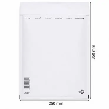 Plicuri Antisoc Din Hartie Dimensiune Interioara 230x340 mm, Dimensiune Exterioara 250 x 350 mm, Culoare Alb, Tip G17, Buc / Pachet 100