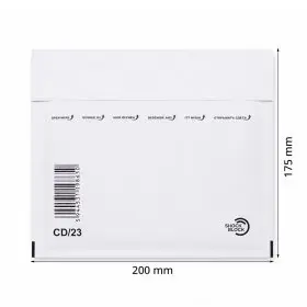 Plicuri Antisoc Din Hartie Dimensiune Interioara 180x165 mm, Dimensiune Exterioara 200 x 175 mm, Culoare Alb, Tip CD DVD, Buc...