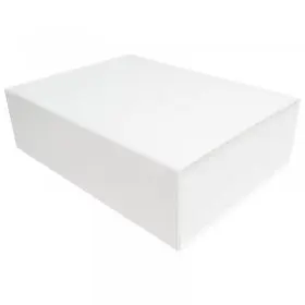 Cutie Pentru Cadouri Cu Inchidere Magnetica Lungime 350 mm, Latime 250 mm, Inaltime 100 mm, Culoare Alb, Tip Carton Mucava, Sistem Inchidere Magnet