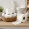 Horeca Toilet Paper, White, 3-Ply, Cellulose Material, White Color, Fragrance-Free, 16 Rolls/Pack