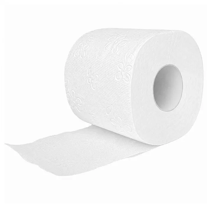 Horeca Toilet Paper, White, 3-Ply, Cellulose Material, White Color, Fragrance-Free, 16 Rolls/Pack