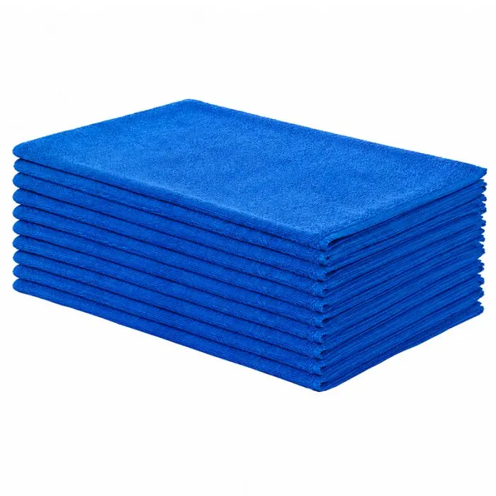 Multicolor Microfiber Cloths, Dimensions 40 x 40 cm, Blue, Weight 210 g/m2, 10 Pieces / Pack