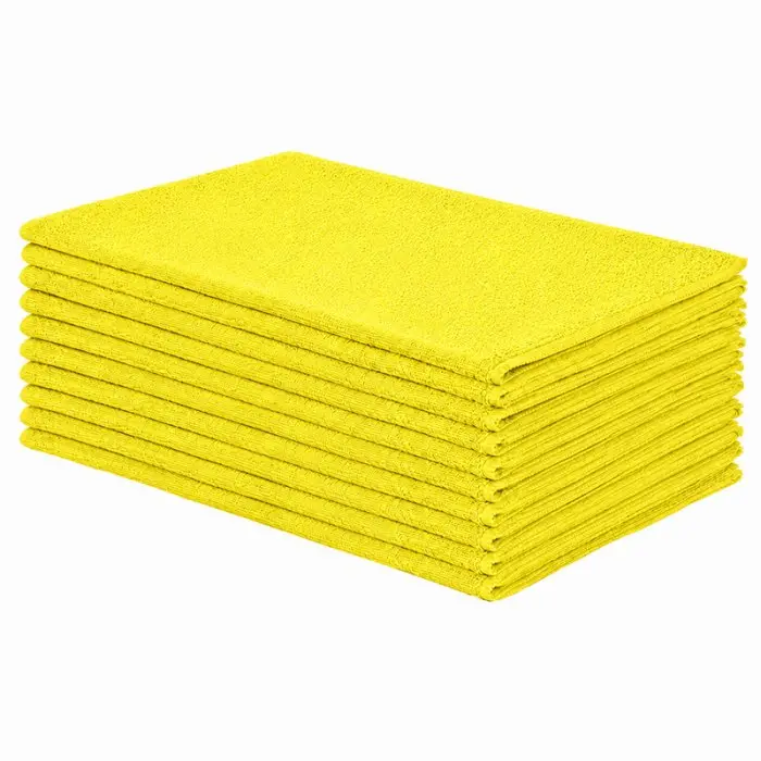 Multicolor Microfiber Cloths, Dimensions 40 x 40 cm, Color Yellow, Weight 210 g/m2, 10 pcs / Pack