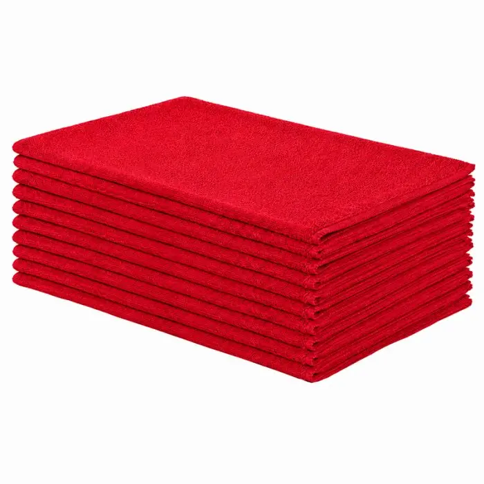 Multicolor Microfiber Cloths, Dimensions 40 x 40 cm, Color Red, Weight 210 g/m2, 10 pcs / Pack