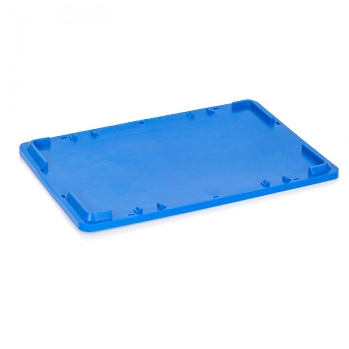 Capac 600 x 400 x 45 mm, Solid, Material PP Virgin, Albastru-Lazi Pentru Transport