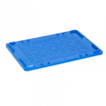 Capac 600 x 400 x 45 mm, Ventilat, Material PP Virgin, Albastru