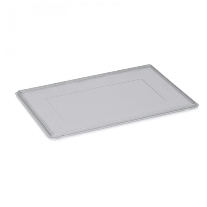 Lid for Euro Crates 600 x 400 x 20 mm, Virgin PP Material, Gray