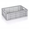 Lada Transport Euroline 600 x 400 x 200 mm, Baza Solida, Pereti Ventilati, Material PP Virgin, Gri-Lazi Pentru Transport