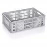 Euroline Transport Crate 600 x 400 x 200 mm, Ventilated Base/Walls, Virgin PP Material, Gray