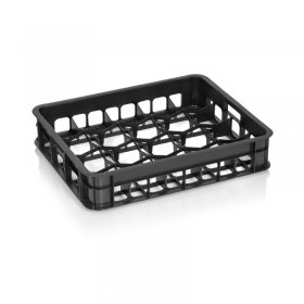 Lada pentru 20 Iaurturi/Fructe 515 x 400 x 100 mm, Material PP Virgin, Neagra-Lazi Pentru Transport