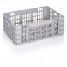 Euro Transport Crate 600 x 400 x 235 mm, Ventilated Base/Walls, Virgin PP Material, Gray