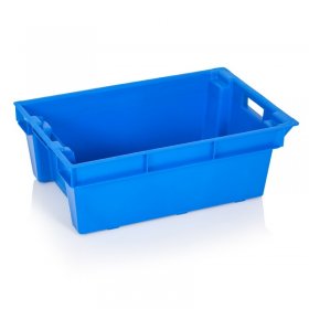 Lada Transport Hima Solida 600 x 400 x 200 mm, Material PP Virgin, Albastra-Lazi Pentru Transport