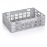 Lada Transport Euro 600 x 400 x 180 mm, Baza/Pereti Ventilati, Material PP Virgin, Gri-Lazi Pentru Transport