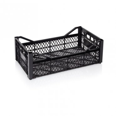 Lightweight Piz Transport Crate 500 x 300 x 175 mm, Virgin PP Material, Black