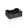 Lada Transport Pentru Rosii, Solida 400 x 300 x 150 mm, Material PP Virgin, Neagra-Lazi Pentru Transport