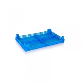 Lada Transport Pentru Zmeura Nova 410 x 255 x 60 mm, Material PP Virgin, Albastra-Lazi Pentru Transport