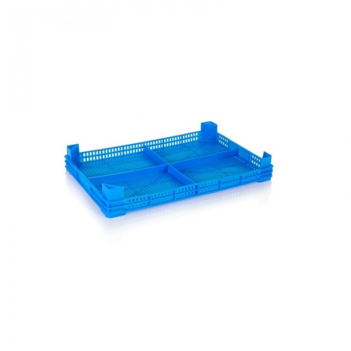 Lada Transport Pentru Zmeura Nova 410 x 255 x 60 mm, Material PP Virgin, Albastra-Lazi Pentru Transport