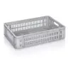 Lada Transport Euroline 600 x 400 x 160 mm, Baza/Pereti Ventilati, Material PP Virgin, Gri-Lazi Pentru Transport