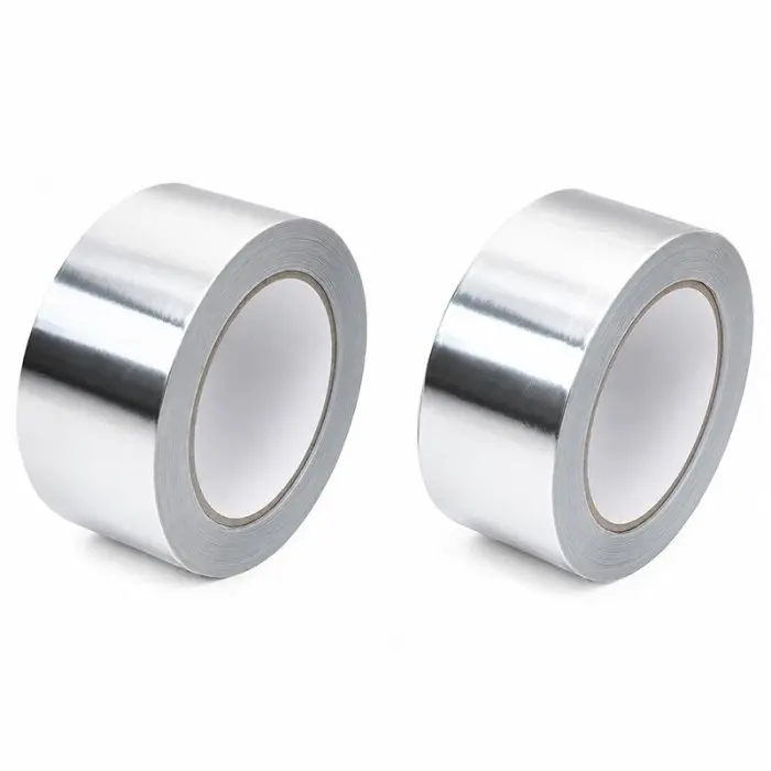 Banda Adeziva Din Aluminiu 50 mm x 50 m x 60 my, Adeziv Acrilic, Culoare Argintiu-Benzi Adezive Aluminiu
