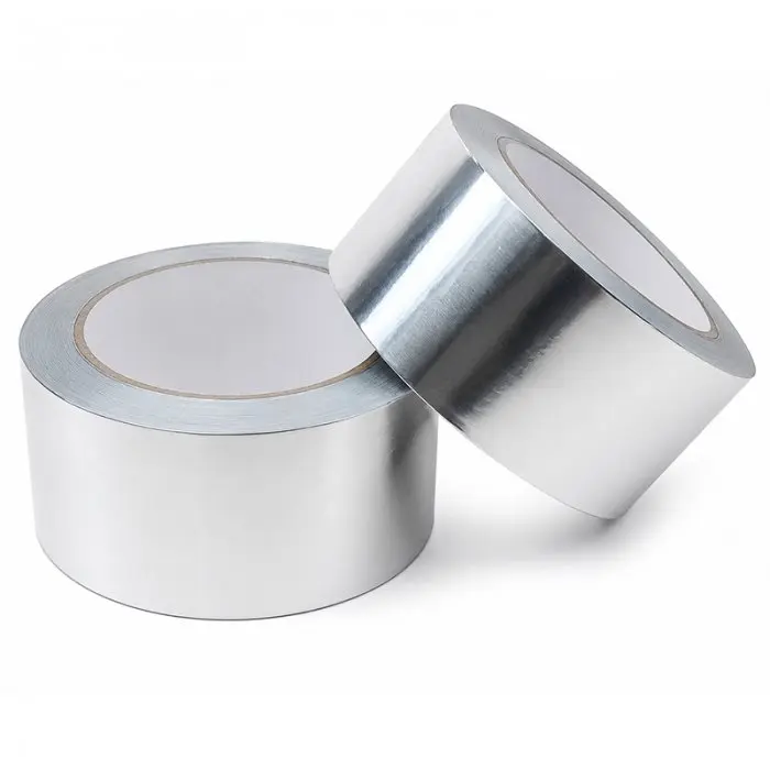 Banda Adeziva Din Aluminiu 50 mm x 50 m x 60 my, Adeziv Acrilic, Culoare Argintiu-Benzi Adezive Aluminiu