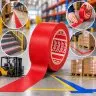 Banda Adeziva Pentru Marcare TESA 33 m x 50 mm, Culoare Rosu-Benzi Adezive Si Adezivi